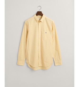 Gant Camicia in popeline a quadri Vichy gialli dalla vestibilit regolare