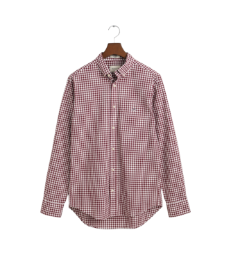 Gant Camicia in popeline a quadri Vichy bordeaux dalla vestibilit regolare