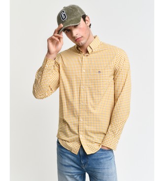 Gant Regular Fit Yellow Vichy check poplin shirt