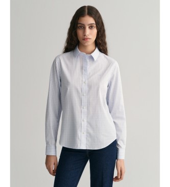 Gant Vichy blue check poplin Regular Fit shirt
