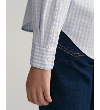 Gant Modra karirasta srajca Vichy iz poplina Regular Fit