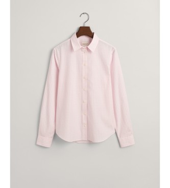 Gant Koszula Vichy w różową kratę z popeliny o regularnym kroju