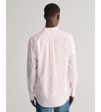 Gant Skjorta Regular Fit rosa randig poplinskjorta