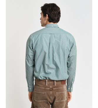 Gant Regular Fit green striped poplin shirt