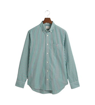 Gant Regular Fit green striped poplin shirt