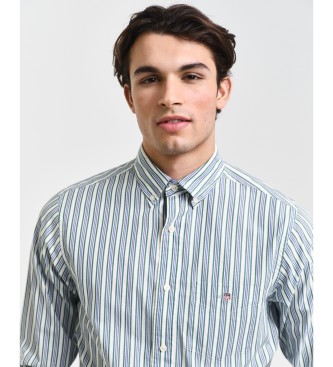 Gant Grn gestreiftes Popeline-Hemd Regular Fit