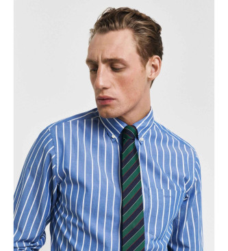 Gant Regular Fit Striped Poplin Shirt blue