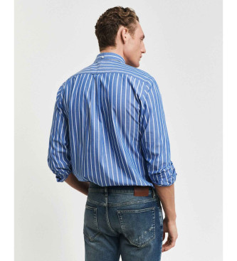 Gant Regular Fit stribet poplinskjorte bl