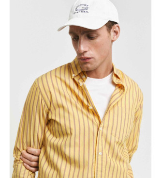 Gant Regular Fit Yellow Striped Poplin Shirt