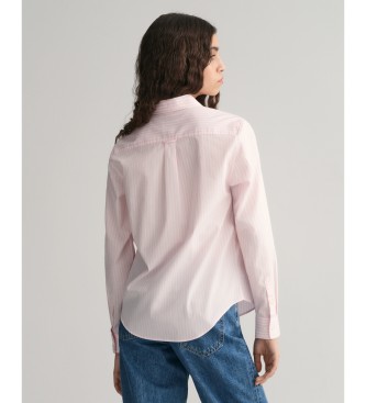 Gant Overhemd Regular Fit roze gestreept popeline overhemd
