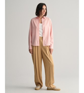 Gant Skjorta Regular Fit rosa randig poplinskjorta