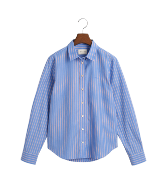 Gant Blue striped poplin shirt Regular Fit