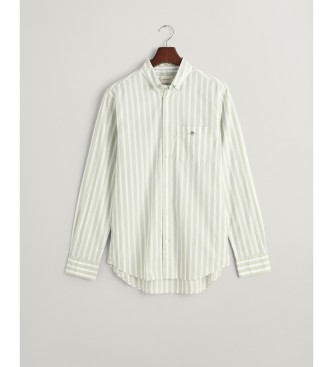 Gant Grn gestreiftes Popeline-Hemd Regular Fit