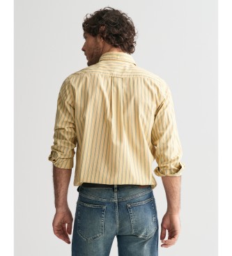 Gant Regular Fit Poplin Striped Poplin Shirt Archive yellow