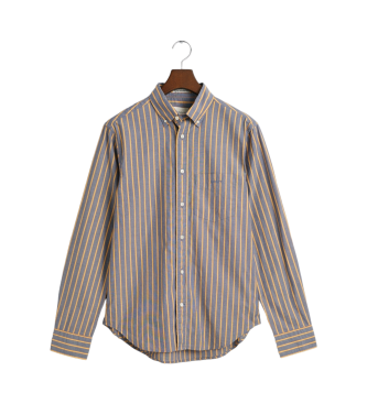 Gant Camicia in popeline a righe d'archivio blu navy dalla vestibilit regolare