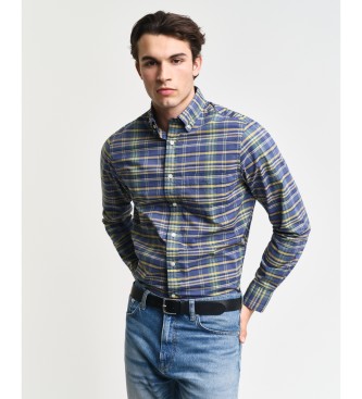 Gant Camisa Regular Fit de popelina Archive a cuadros marino