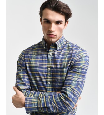 Gant Camisa Regular Fit de popelina Archive a cuadros marino