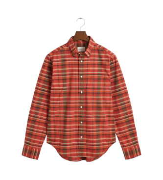 Gant Chemise en popeline  coupe rgulire Archive Checked Poplin Red