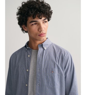 Gant Hemd Regular Fit microbedruckt blau