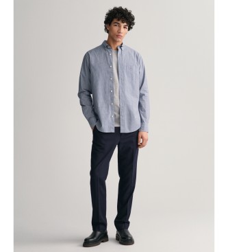 Gant Hemd Regular Fit microbedruckt blau