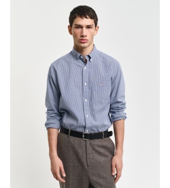 Gant Redno prilegajoča se srajca iz poplina s potiskom Vichy Blue Check Shirt