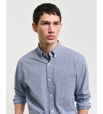 Gant Redno prilegajoča se srajca iz poplina s potiskom Vichy Blue Check Shirt