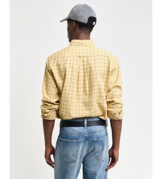 Gant Camicia dalla vestibilit regolare in twill a quadri Tattersall giallo