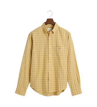 Gant Camicia dalla vestibilit regolare in twill a quadri Tattersall giallo