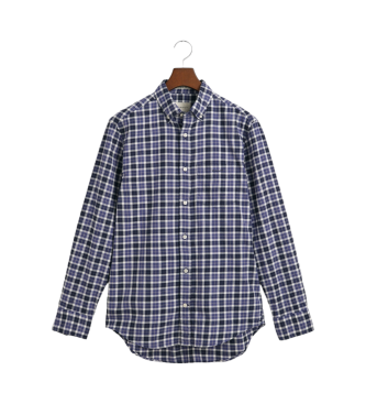 Gant Camisa Regular Fit De Sarga Ligera A Cuadros marino