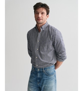 Gant Camicia a quadretti blu scuro in twill leggero dalla vestibilit regolare