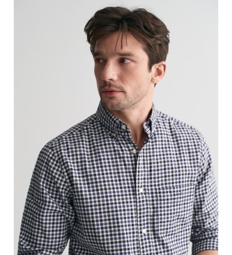 Gant Camicia a quadretti blu scuro in twill leggero dalla vestibilit regolare