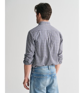 Gant Camicia a quadretti blu scuro in twill leggero dalla vestibilit regolare