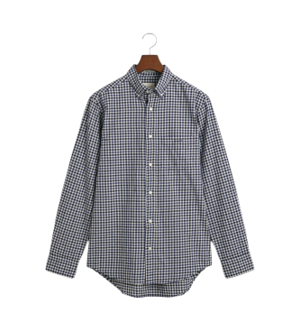 Gant Chemise  coupe rgulire en serg lger Vichy Plaid  coupe rgulire marine