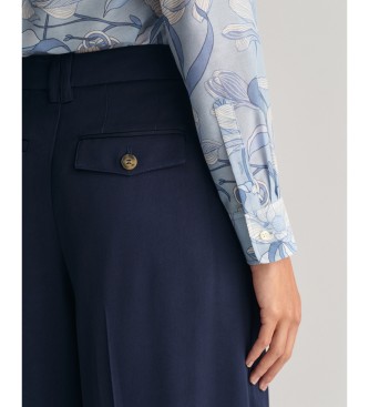 Gant Overhemd Magnolia print blauw Regular Fit