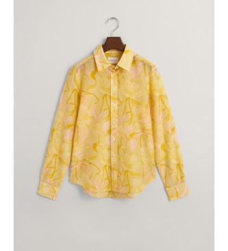 Gant Koszula Regular Fit Magnolia Print żółta