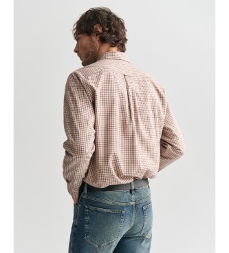 Gant Tattersall Camisa xadrez Jasp de corte regular bege