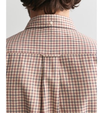 Gant Tattersall Camisa xadrez Jasp de corte regular bege