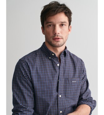 Gant Camisa azul-marinho Jasp Plaid Tattersall de ajuste regular