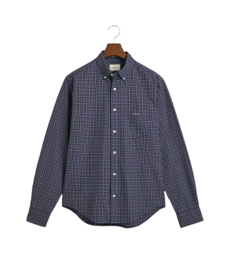 Gant Koszula Regular Fit Jaspé Plaid Tattersall w kolorze granatowym