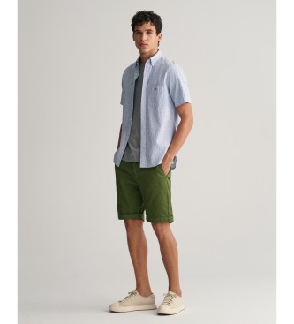 Gant Overhemd Regular Fit Seersucker Sunset blauw