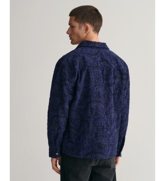 Gant Camicia dalla vestibilit comoda ricamata blu scuro
