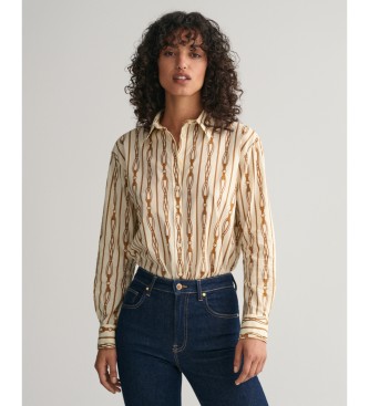 Gant Relaxed Fit Hemd aus Baumwollgaze mit weien Leinenstreifen Rope Stripes