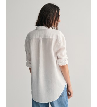 Gant Koszula lniana Relaxed Fit w kolorze białym