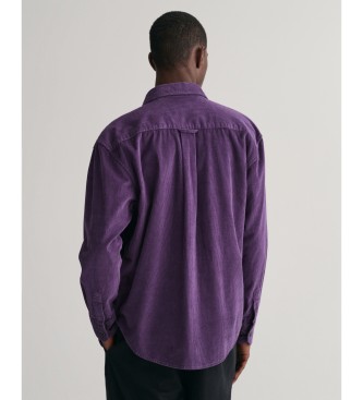 Gant Camicia in velluto a coste lilla dalla vestibilit comoda