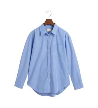 Gant Relaxed fit blauw gestreept popeline overhemd