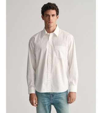 Gant Camisa de popelina Heritage de corte descontrado branca