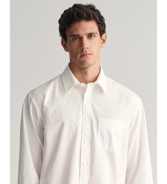 Gant Camisa Relaxed Fit Heritage Poplin blanco