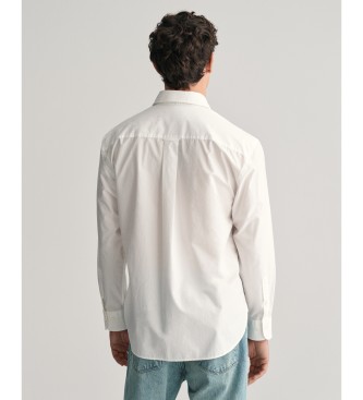 Gant Camisa Relaxed Fit Heritage Poplin blanco