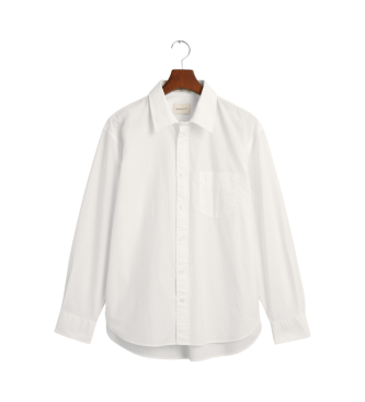 Gant Camisa Relaxed Fit Heritage Poplin blanco