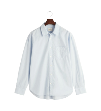 Gant Camisa Relaxed Fit Heritage Poplin azul